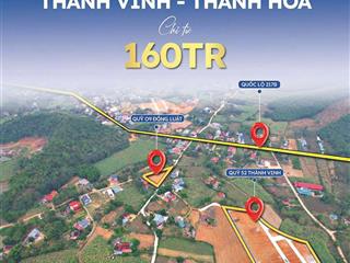 Chỉ từ 160 triệu/ lô đất sẵn sổ cách đường quốc lộ 217 b(mở rộng 42m) chỉ 200 m tại xã thành vinh