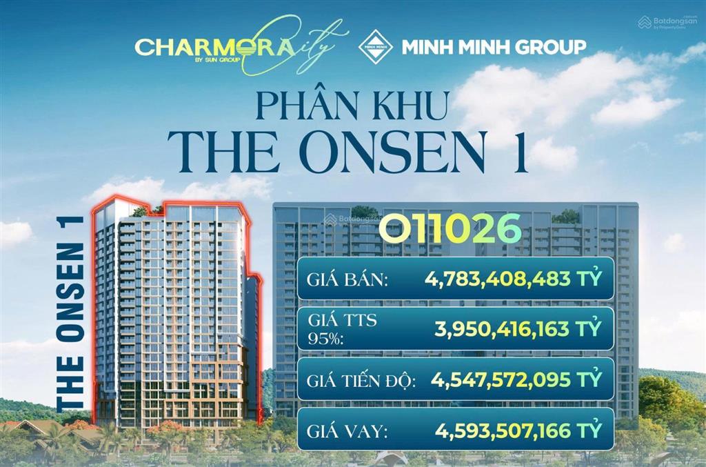 Sở hữu căn hộ 1pn+ [o11026] onsen1 charmora city | tiết kiệm ngay 830tr view nội khu chuẩn resort