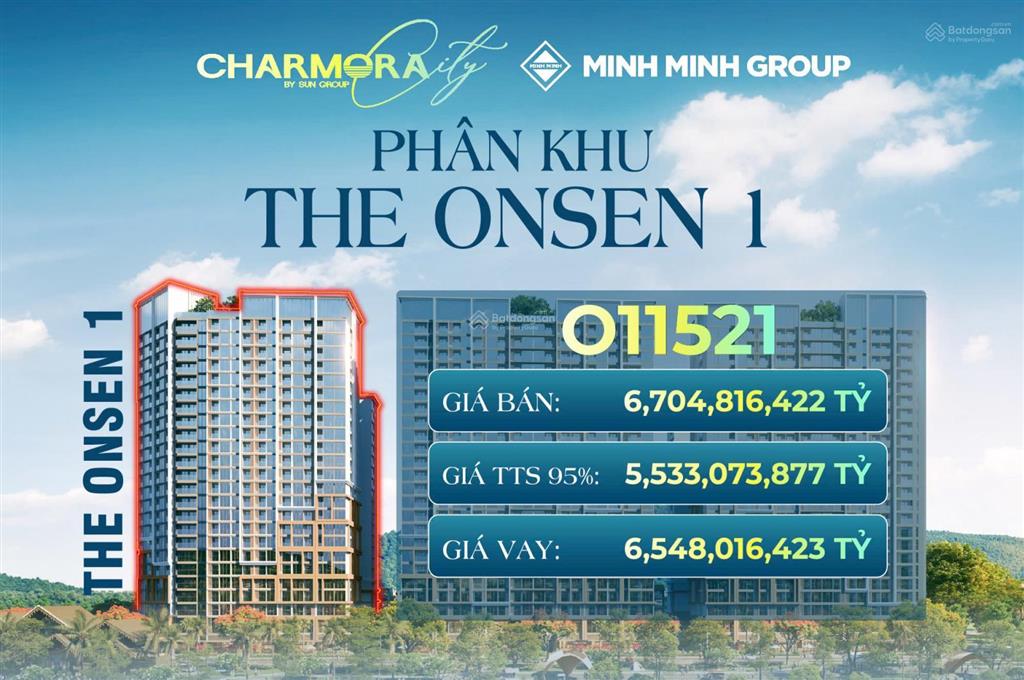 Căn 2pn the onsen 1  charmora city | giá đợt 1 chiết khấu đến 14%++ | view pháo hoa & sông