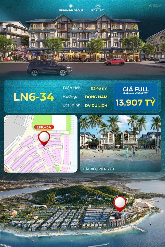 Bán căn dv du lịch ln634 khu lam ngọc  kề bãi biển riêng tư  hướng đông nam  giá 13.9 tỷ