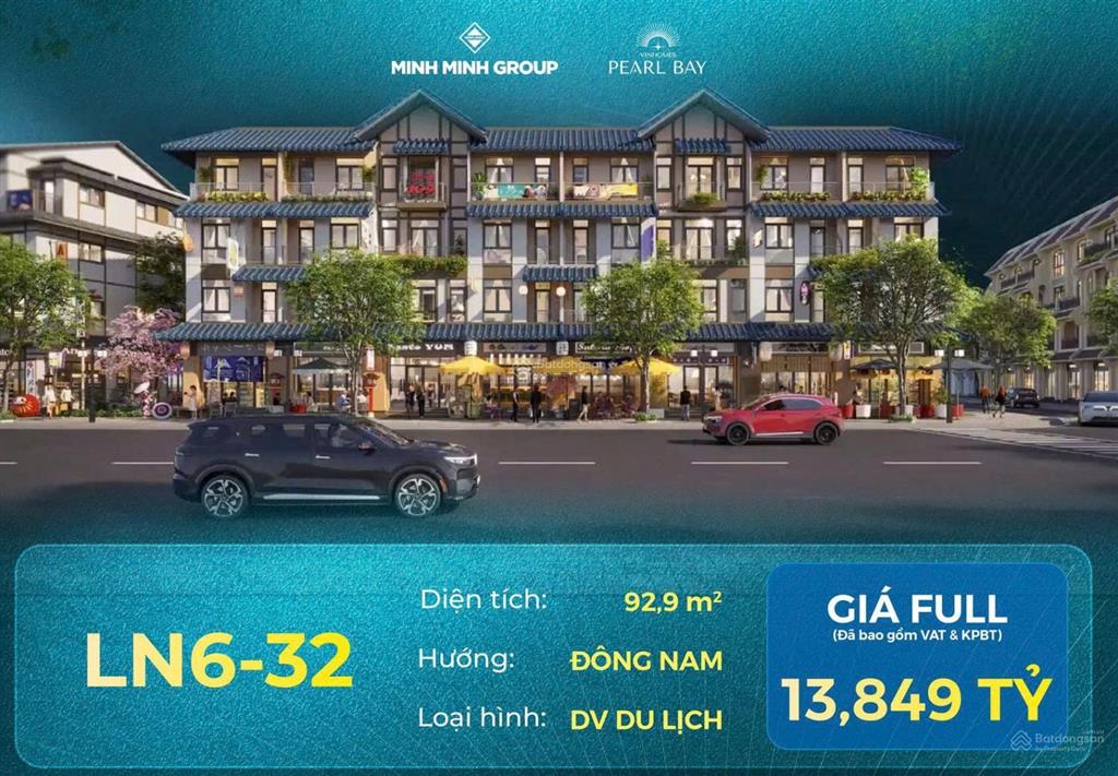 Bđs dòng tiền biển căn lam ngọc ln632 vinhomes pearl bay  92.9m² đông nam  giá full 13.849 tỷ