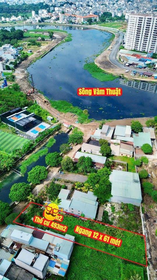 Bán đất mặt tiền kênh sông vàm thuật, an phú đông, q12. dt 732m2 ngang 12m, giá nhỉnh 30 tr/m2