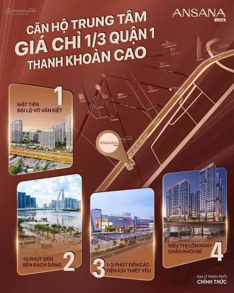 Sở hữu căn hộ hạng sang ansana by kita  view triệu đô đại lộ võ văn kiệt  chiết khấu cực tốt.