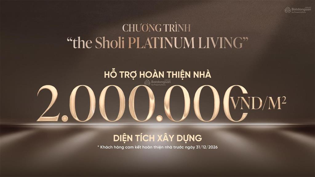 Mở bán giỏ hàng đẹp the sholi chọn căn trực tiếp từ cđt chỉ từ 29 triệu/ m2 sàn