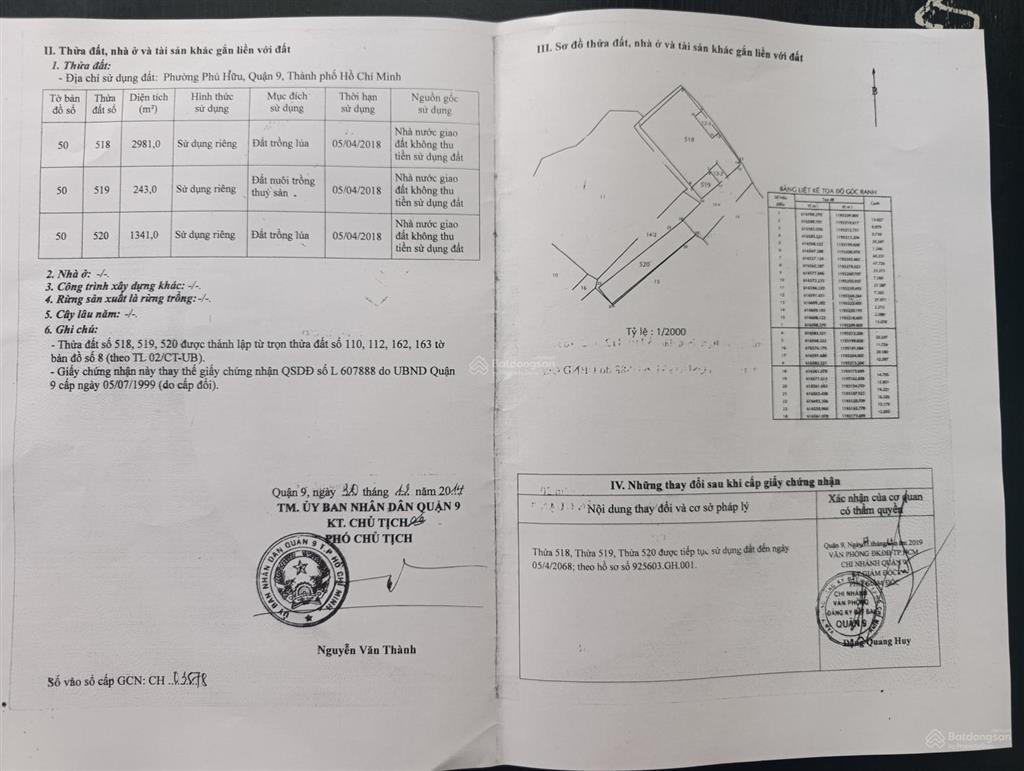 Bán đất view sông sài gòn phường phú hữu quận 9  dt 6300m2 giá 19tr/m2 đường xe công cảng phú hữu