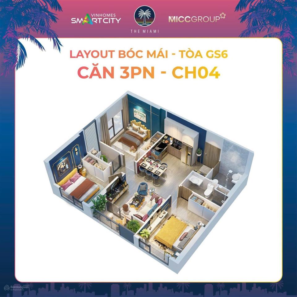 Giá hời miami 3n 75m2 4,85 tỷ, nguyên bản nhà mới, nội khu đẹp dự án