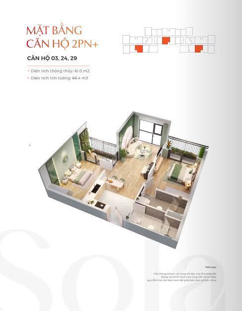 Cắt lỗ 4.4 tỷ/2n g5 62m2 tầng trung sola, tiến độ giãn  tòa đẹp sola