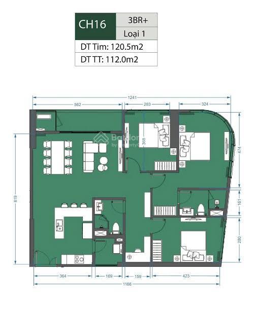 Lumiere 3n kính cong hot nhất a1 112m2 11,3 tỷ tầng trung đẹp view thành phố đã bàn giao