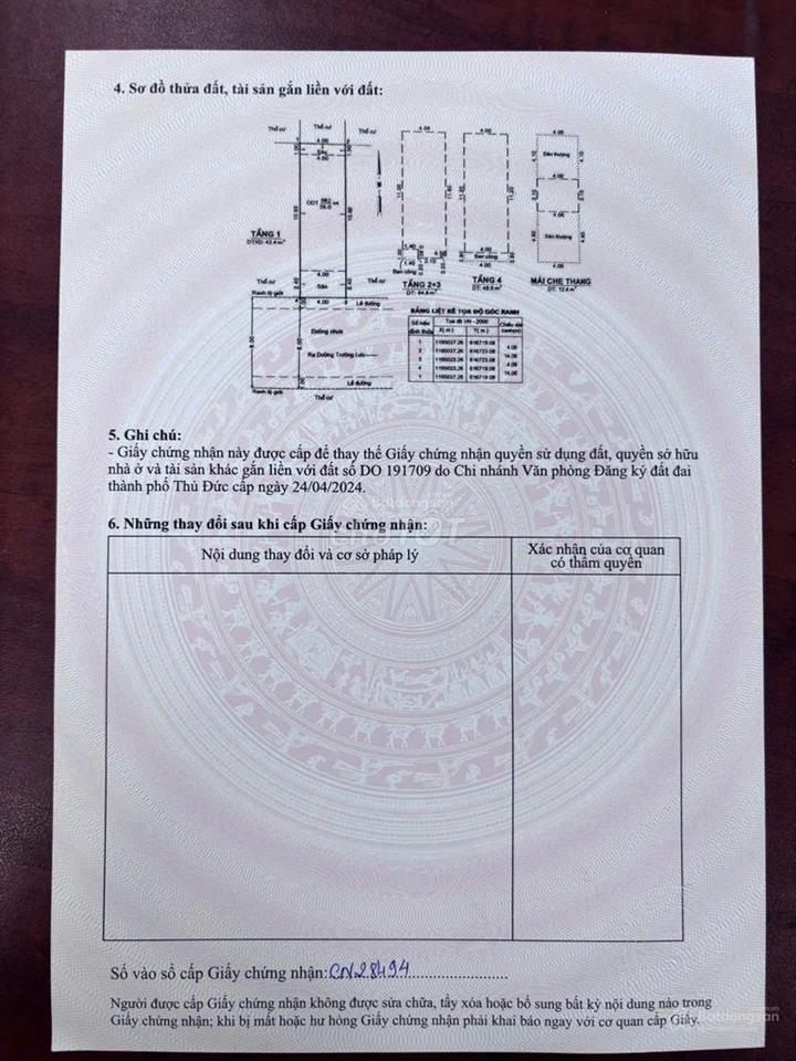 Bán nhà KDC Nam Khang, Phường Long Trường, TP. Thủ Đức 4 tầng