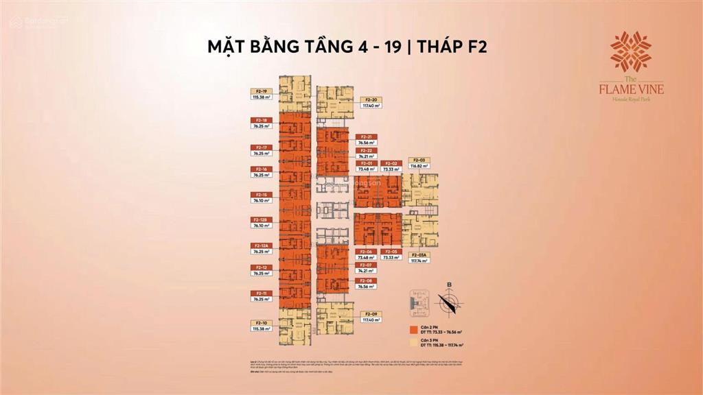Bán căn 2pn 75m2 mặt đường vđ3.5, giá chỉ 7x tr/m2. full tiện ích 5* đẳng cấp. htls 0% 24 tháng