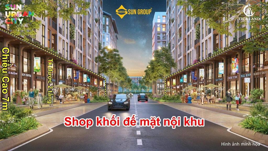 Bán căn shop chân đế 57m2 giá chỉ 3,2 tỷ, cạnh cv sun world , cv thể thao. sổ đỏ lâu dài.