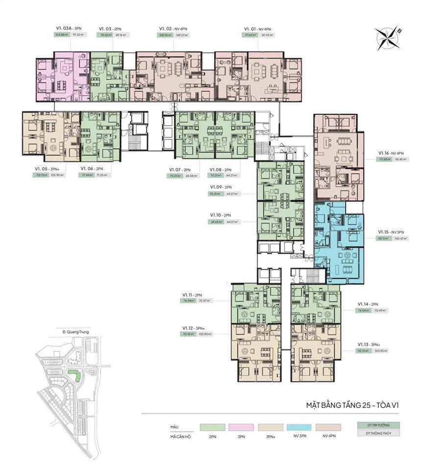 Bán căn 2pn 63m2 hướng đông nam, view thành phố, full nội thất liền tường. có htls 0%  24 tháng.