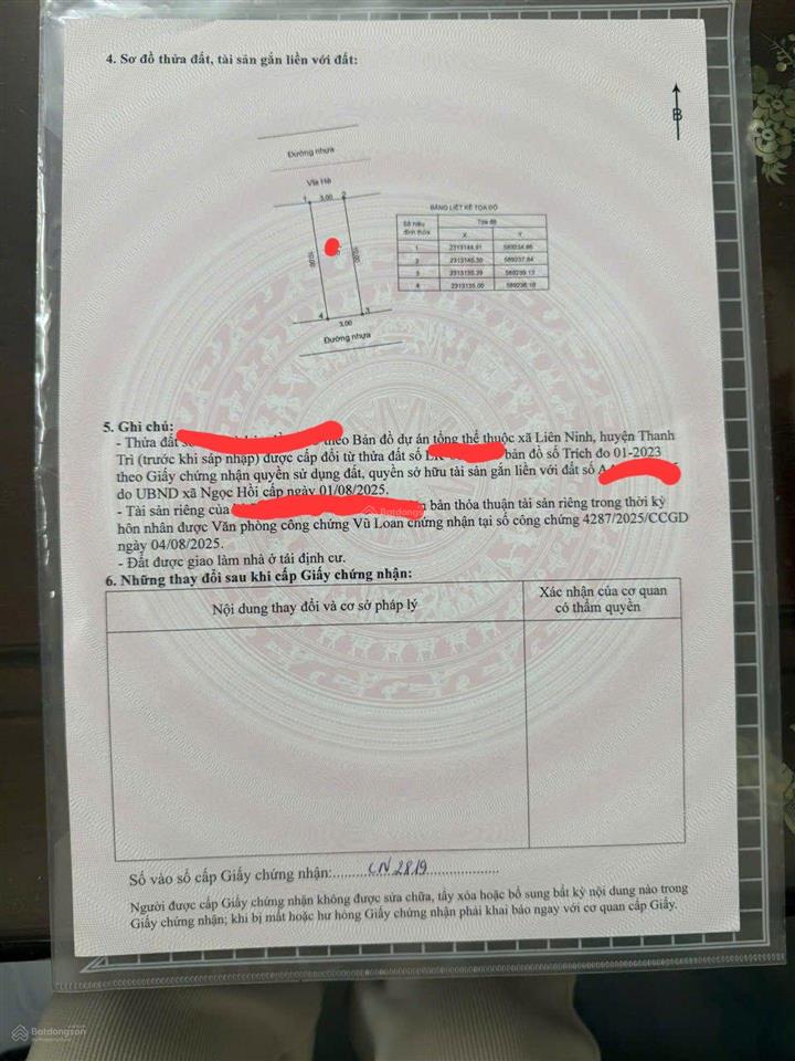 Phân lô vỉa hè ô tô tránh 30m 5.4 tỷ.