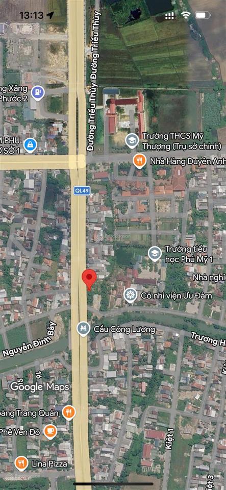 Bán đất mặt tiền đường 36m võ chí công trục kinh doanh quốc lộ gần công an huế