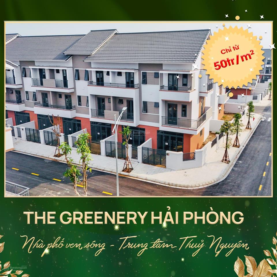 Bán nhà liền kề the greenery hải phòng, 4,95 tỷ, 88m², chính chủ