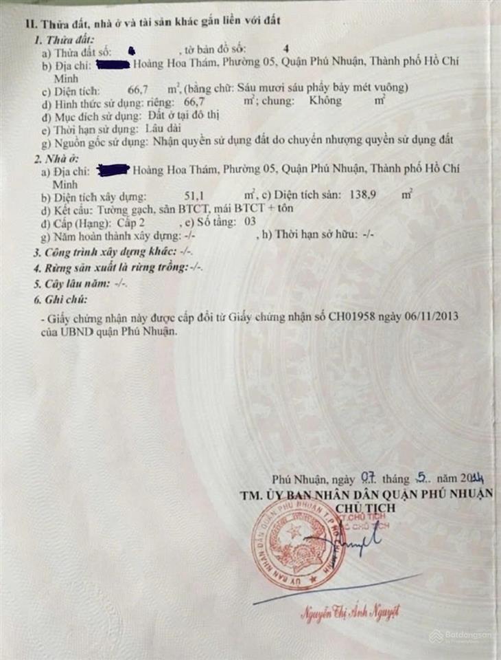 Nhà giá rẻ ở phú nhuận  cn 67m2  sổ vuông vức  ngang 4.75m