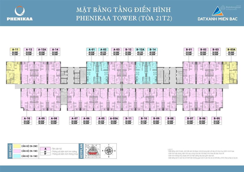 Bán gấp cc phenikaa hòa lạc a1905 2pn, 2,9 tỷ, 62,2m2