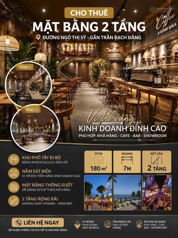 Cho thuê mb 2 tầng mt ngô thì sĩ dtsd 180m2 ngang 7m
cho kinh doanh sạch sẽ
giá 80 triệu
