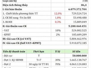 Bán nhanh căn 3 ngủ dự án lakeside vin 1