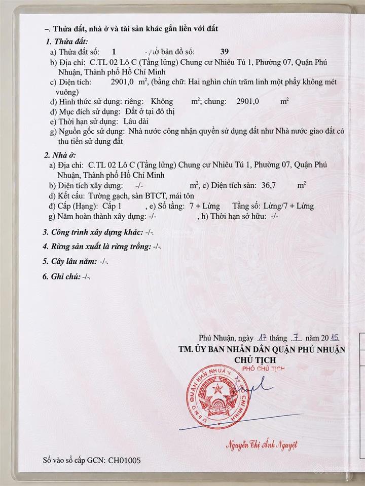 Giảm sốc 400 triệu bán nhanh căn hộ tầng lửng nổi bật chung cư nhiêu tứ trung tâm phú nhuận
