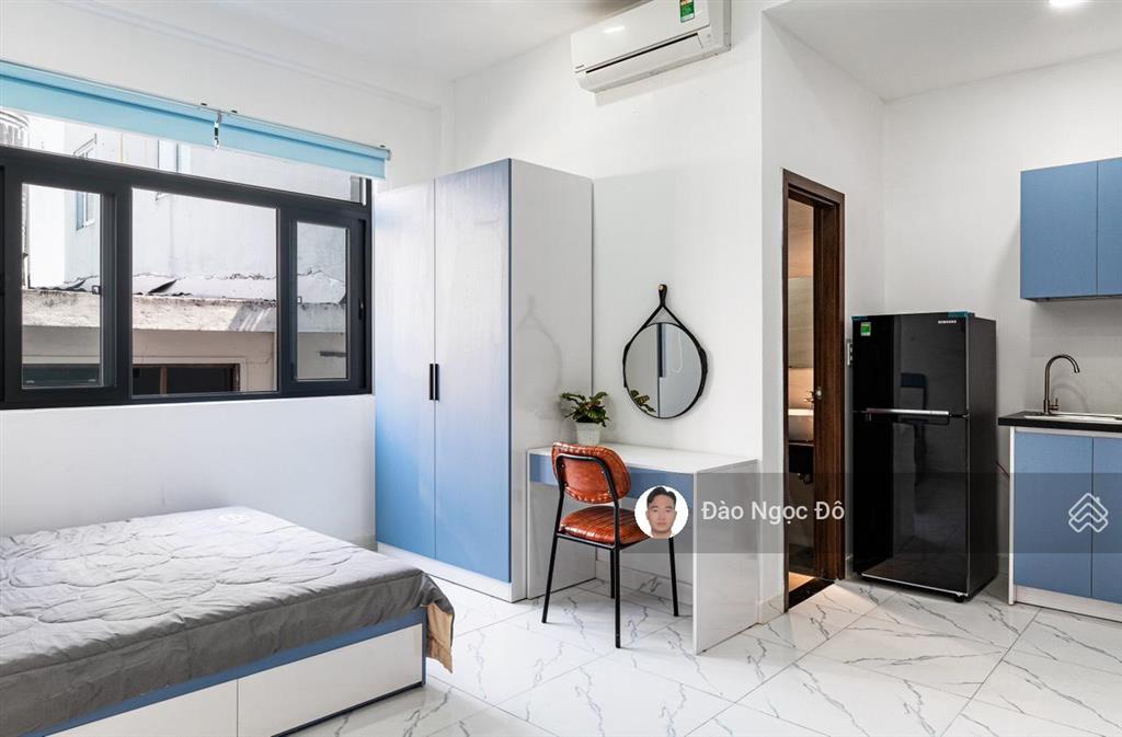 Căn hộ mới xây 100% full nội thất  máy giặt riêng, ban công, cửa sổ  trường chinh, phan văn hớn