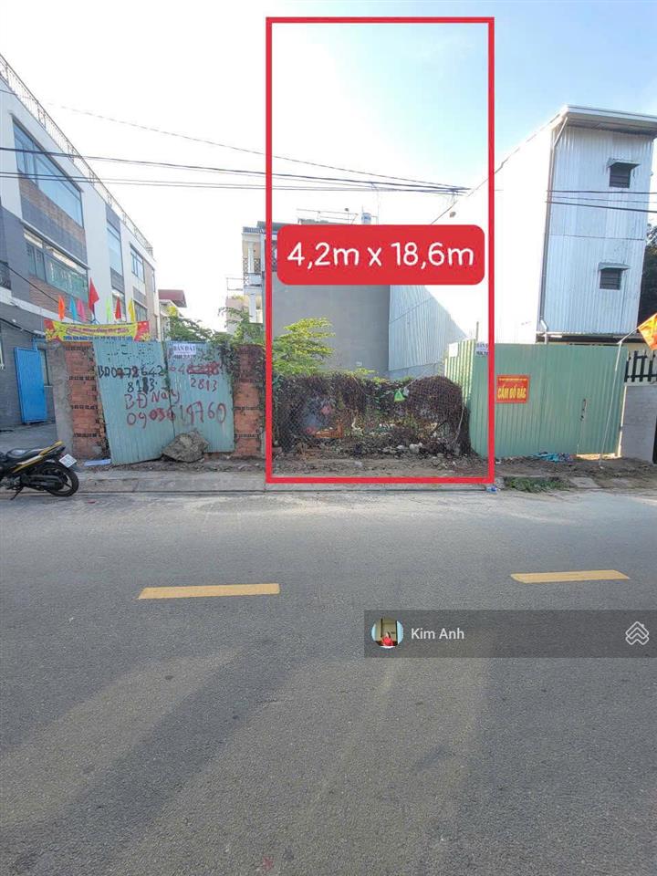 Bán lô đất mặt tiền kinh doanh đường số 6 linh tây. đất vuông vức 78.9m2 ngang 4.2m xây dựng cao