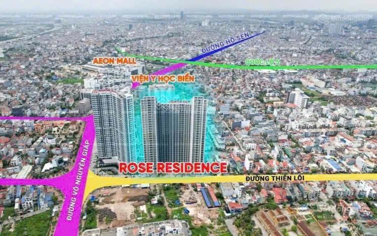 Chỉ với số tiền hơn 2 tỷ sở hữu căn hộ đối diện aeon mall hải phòng căn 1,5pn tại hoàng huy rose