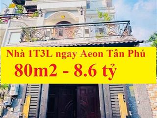 Chính chủ gửi bán nhà đẹp ở ngay hương lộ 3, sát aeon tân phú, 4 tầng, 5x16m, hẻm xe hơi, 8.6 tỷ