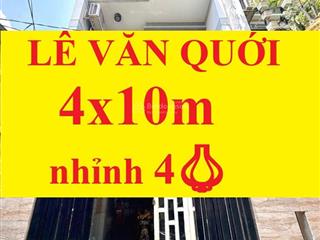 4x10m nhà 4 tầng khu lê văn quới bình tân(4pn 3wc), cách ngã 4 bốn xã 200m, nhà hẻm 3m thông.