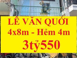 Nhà ngay lê văn quới, đs14. nhà cũ tiện xây mới  2 tầng  32m2 ngang 4m. hẻm xe hơi gần mặt tiền