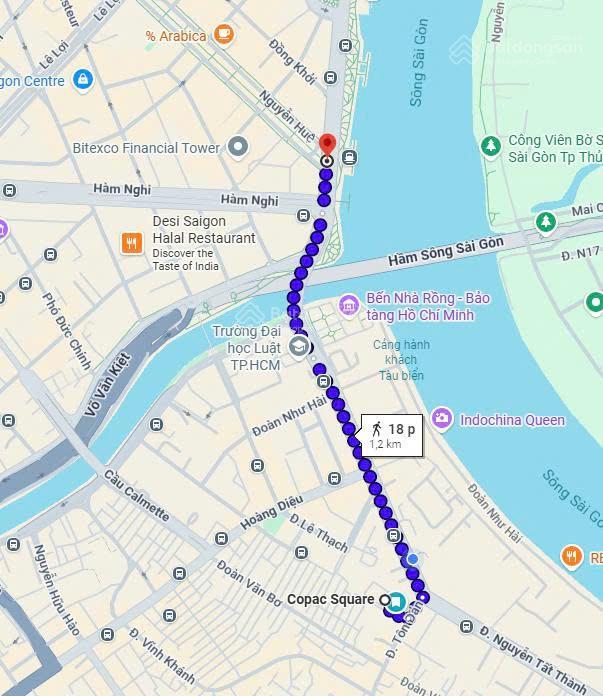 Bán căn hộ vị trí trung tâm thuận tiện đi lại, đi ra phố đi bộ nguyễn huệ chỉ 1km.