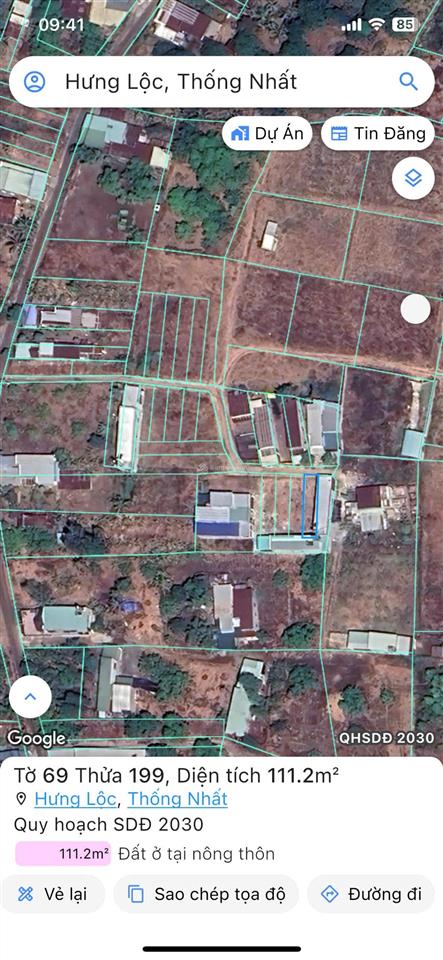 Bán đất 112m2, 1,1 tỷ tại xã hưng lộc, huyện thống nhất, đồng nai