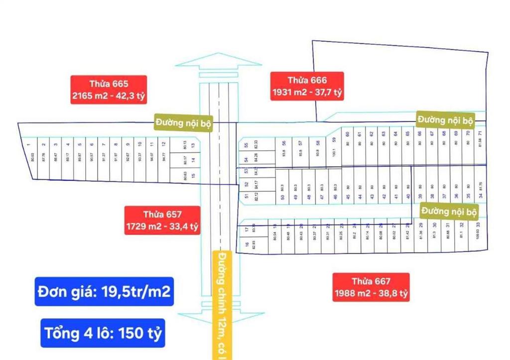 Đất trống full thổ cư đường 12m ngay trường cấp 2, tổng 7700m2, có bán lẻ  sẵn sàng để tách thửa