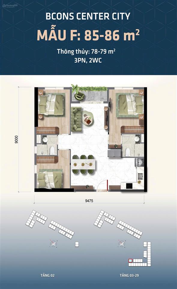 Rổ hàng hot bcons center city, tt 150 triệu kí hđ cọc, căn 1pn 2.4 tỷ  2pn 2.8 tỷ, chiết khấu cao