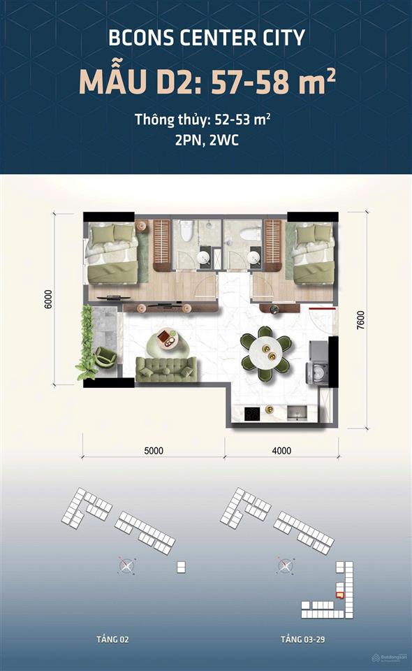Rổ hàng hot bcons center city, tt 150 triệu kí hđ cọc, căn 1pn 2.4 tỷ  2pn 2.8 tỷ, chiết khấu cao