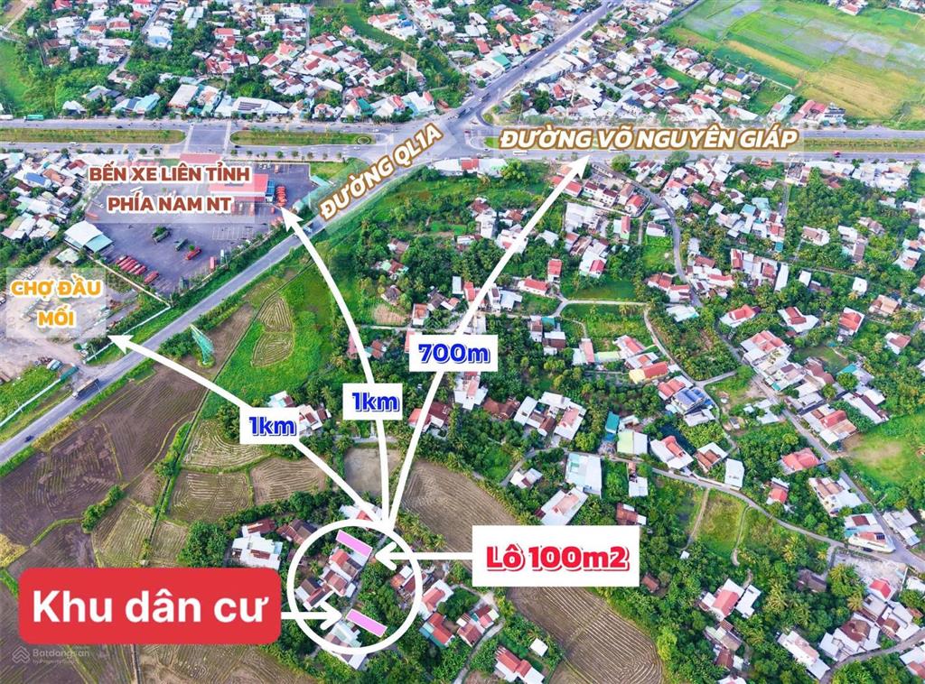 Bán đất ngang 6m diên toàn gần ubnd, cách võ nguyên giáp 700m 1tỷ699