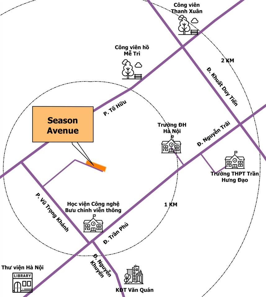 Cho thuê mặt bằng kinh doanh chân đế tòa chung cư season avenue