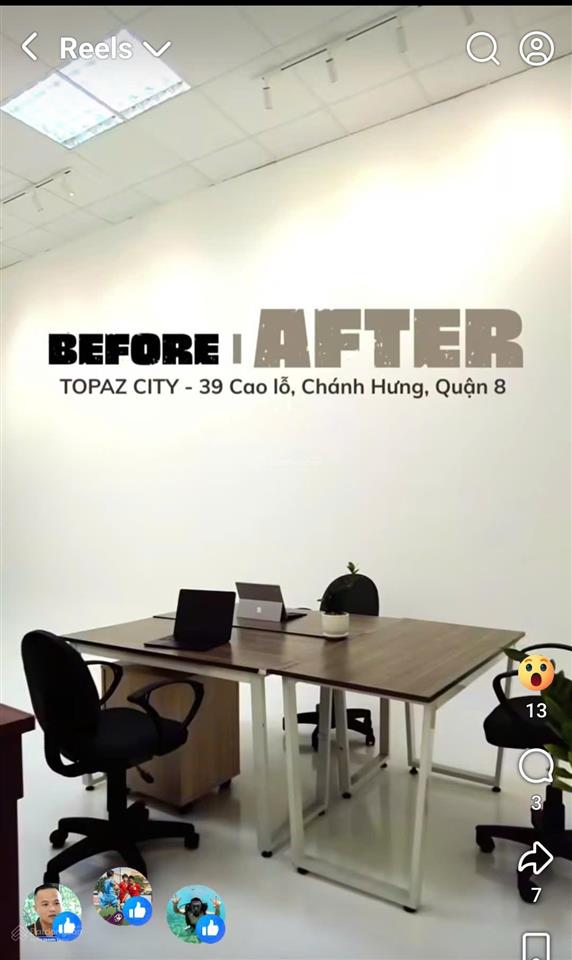 Chỗ ngồi làm việc 1 người ở trung tâm sài gòn tại topaz city q8. giá rẻ chỉ từ 1.680 k  2.000k/th