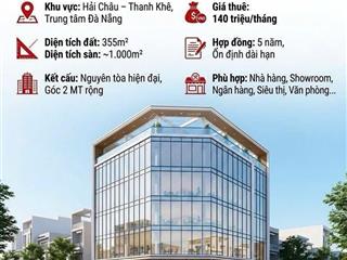 Cho thuê siêu phẩm lô góc 2mt nguyễn tri phương  dtsd 1000m2