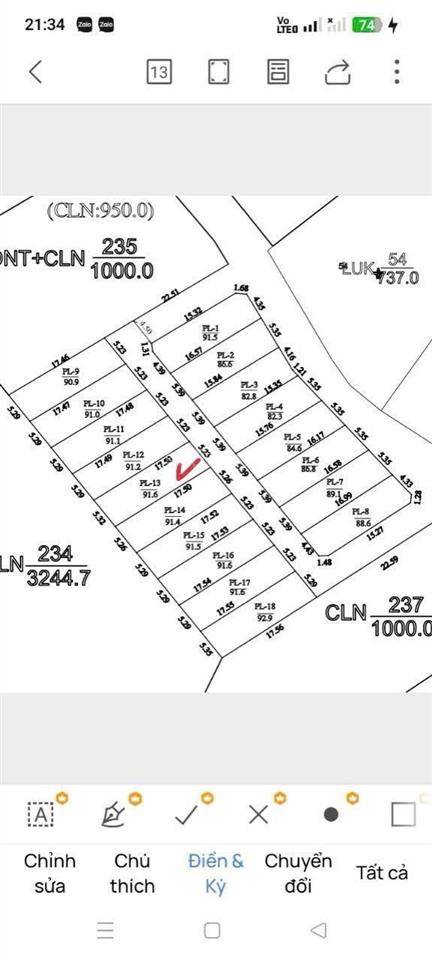 Đất bán tại xã phú thành, huyện lạc thuỷ, hoà bình, 450 triệu, 92.6m2
