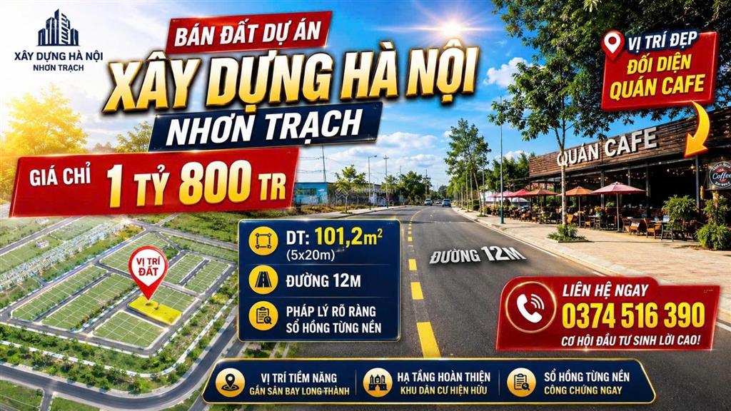 Bán lô đất dự án xdhn ô 16, gần đường 26m, khu xây noxh 100m2
