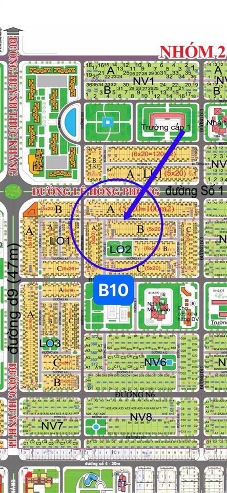 Bán nhanh lô đất mặt sau lê hồng phong chỉ 1ty200 dự án hud nhơn trạch