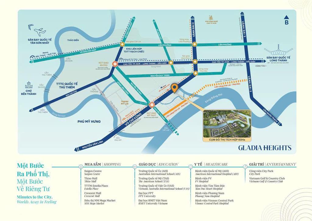 Bán căn 2 pn giá 6 tỷ 5 khu đô thị mới nhất cạnh metro tại hồ chí minh