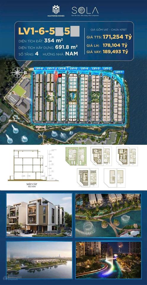 Biệt thự đơn lập sola mặt sông siêu hiếm