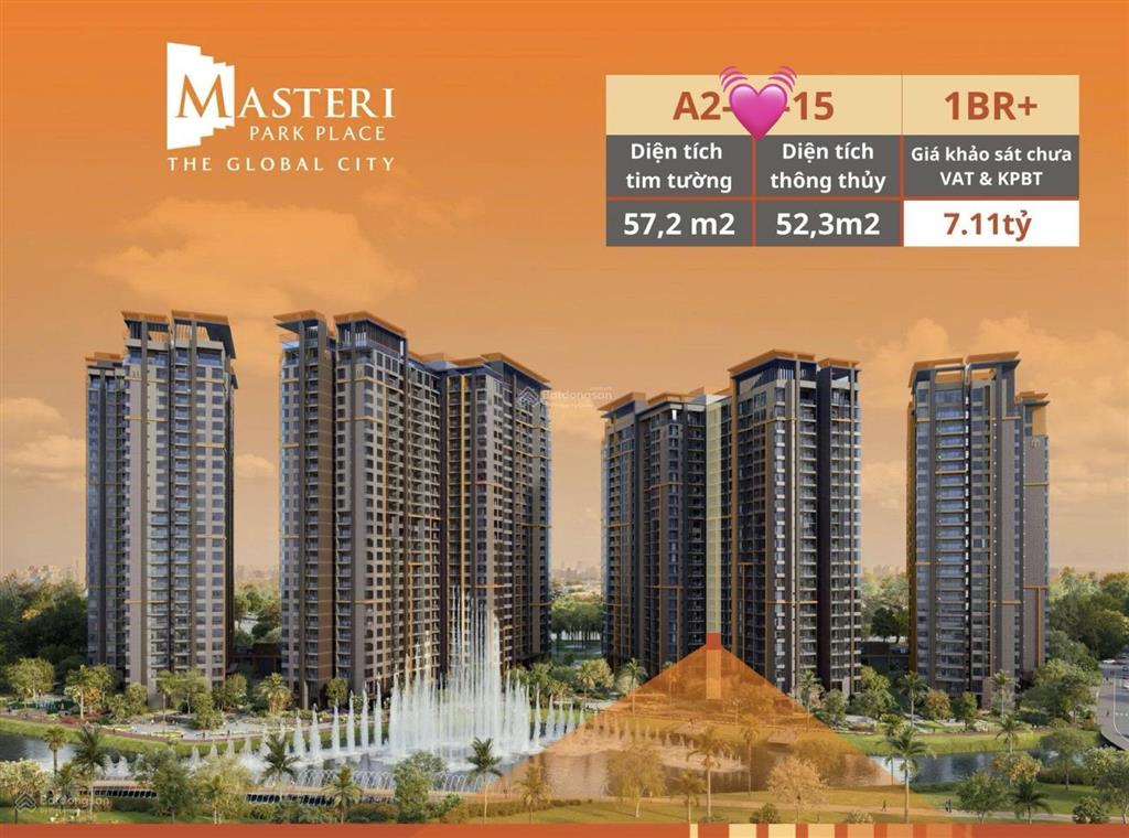 1pn masteri park place view kênh đào nhạc nước chỉ 7,11tỷ ck khủng lên đến 14% 0909 812 ***