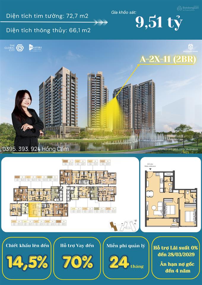 !!!hot giỏ hàng hiếm 2pn view nhạc nước & tttm tại masteri cosmo central 0395 393 ***