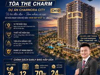 Căn góc 3pn ch10  105m2 view sông, view pháo hoa view biệt thự charmora city nha trang chỉ 8,734tỷ