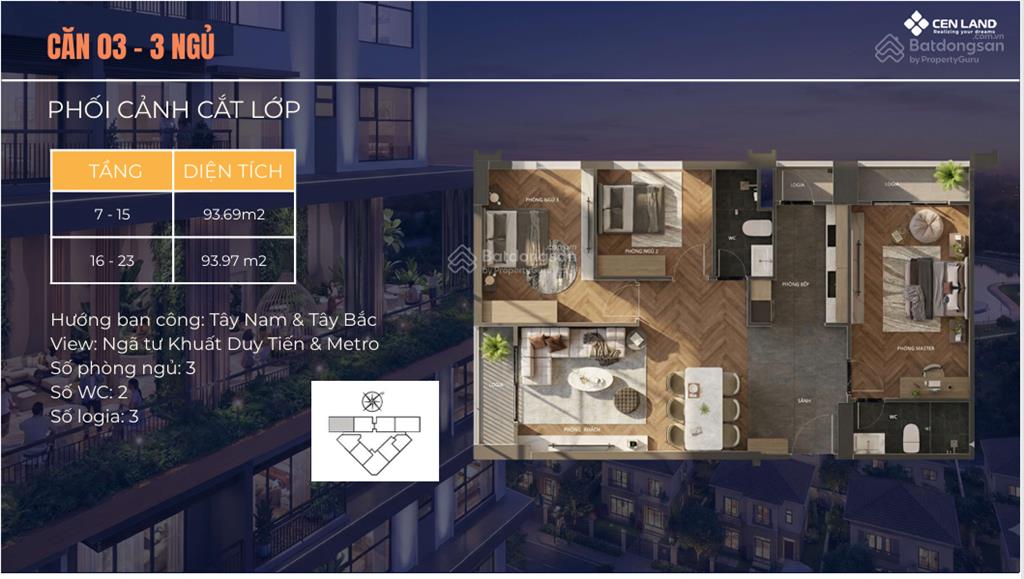 Bán căn hộ chung cư tại động lực tower, giá tốt 110 triệu / m2, 93.69 m2, 3pn, 2wc