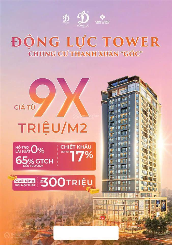 Chính thức mở bán dự án 130 hạ đình động lực tower giá từ 9xtr/m2  0817 936 ***