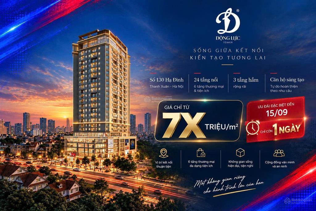 Bán căn hộ 2 phòng ngủ động lực tower 130 hạ đình